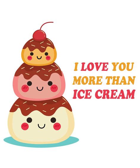 Two Ice Cream Cones Are Stacked On Top Of Each Other With The Words I