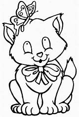Cat Coloring Kitty Pages Color Kids Colouring Sheet sketch template