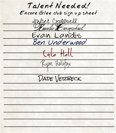 image sign  sheet encorepng glee lonely street  dreams wiki