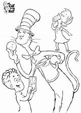 Coloring Cat Hat Pages Dr Seuss Printable Kids Birthday Cats Print Pdf Color Colouring Sheets Getcolorings Hats Comments Library Suess sketch template
