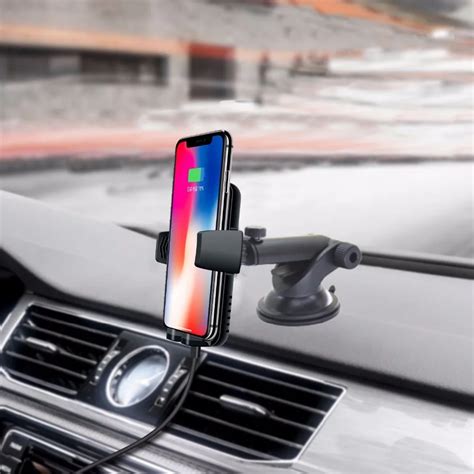 qi polmxs  fast car wireless charger qi fast charging padqi charger standcar mount air vent