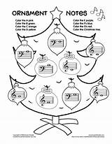 Music Christmas Worksheets Printable Piano Notes Worksheet Coloring Pages Note Printables Activities Theory Tree Kids Ornament Lessons Activity Preschool Class sketch template