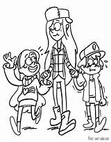 Gravity Falls Coloring Pages Dipper Mabel Color Book Printable Print Colouring Walk Activities Kids Popular sketch template
