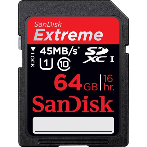 sandisk gb extreme uhs  sdxc memory card sdsdrx   bh