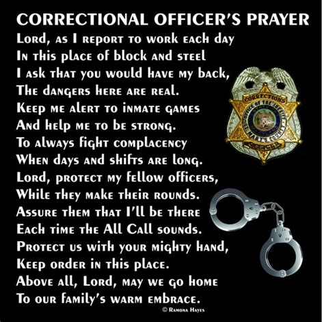 Correctional Officer S Prayer 12x12 C O Etsy