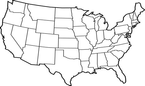 large printable blank united states map printable  maps large
