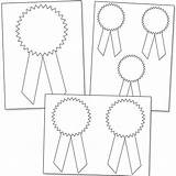 Ribbon Award Ribbons Place Blue First Printable Template Awards Kids Diy Craft Drawing Week Clipart Templates Coloring Participation Badges Horse sketch template