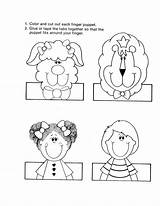 Finger Puppet Coloring Puppets Printable Templates Template Worksheet Family Sheets Activity Pages Sheet Lesson Curated Reviewed Frontiernet Daycare sketch template