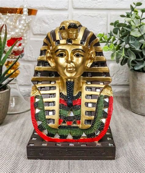 ancient egyptian mask of king tut bust statue 6 h pharaoh tutankhamun