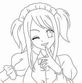 Lucy Heartfilia Lineart Coloring Pages Deviantart Natsu Erza Template Scarf Scarlet Search sketch template