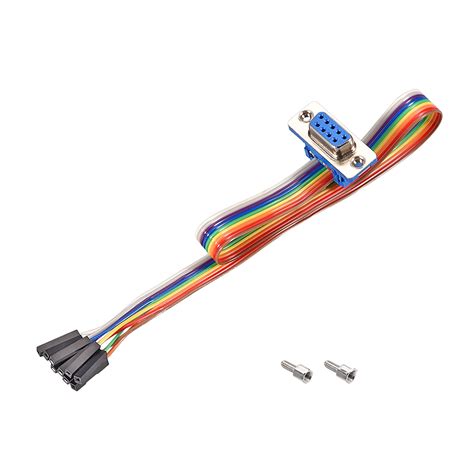 idc rainbow wire flat ribbon cable db female  p connector mm pitch  long