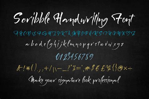 scribble handwriting font worth  buy worth  buy