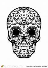Skull Sugar Coloring Coloriage Skulls Mandala Et Tattoo Mexican Squelette Candy Tattoos Dessin Calavera Pages Hugolescargot Mexicain Imprimer Crane Sucre sketch template