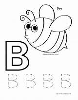Letter Preschool Coloring Alphabet Sheets Worksheets Bee Writing Worksheet Pages Printable Activities Practice Children Cleverlearner Kindergarten Bees Learning Colour Toddlers sketch template