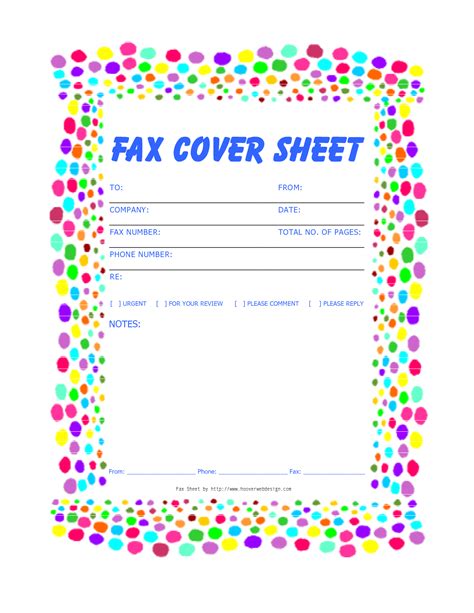 printable fax cover sheets  printable fax cover sheets