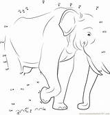 Elefante Puntini Unisci sketch template