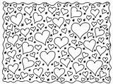 Hearts Coloring Color Lot Pages Adult Stress Anti sketch template