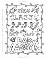 Coloring Sassy Pages Adult Adults Sayings Quotes Books Book Color Snarky Printable Choose Board Sheets sketch template