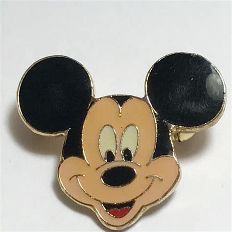 vintage mickey mouse pin brooch disney gold plated disneyana trading ebay