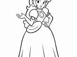 Peach Coloring Princess Pages Printable Mario Clipart Library Popular sketch template