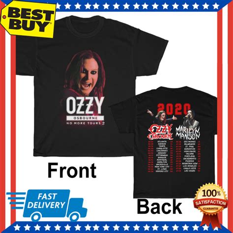 Ozzy Osbourne And Marilyn Manson 2020 Concert Music Tour T