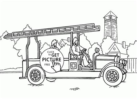 fire engine coloring page  kids transportation coloring