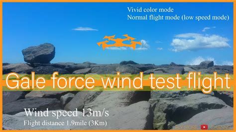 fimi  se gale force wind test flight youtube