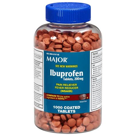 major pain reliever  fever reducer ibuprofen mg  ct