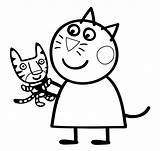 Peppa Pig Coloring Candy Pages Cat Printable Gatto Print Friend Her Anywhere Won Find sketch template
