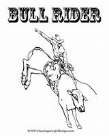 Rodeo Stier Riding Rider sketch template