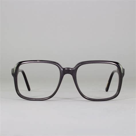 1970s vintage eyeglass frame 70s glasses square black etsy