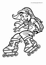 Skating Skate Rollerblade Derby Coloringhome sketch template