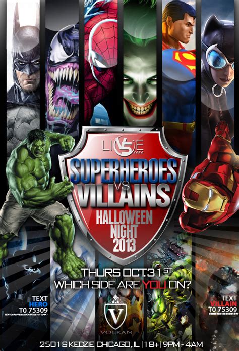 superheroes  villains  chicago   group