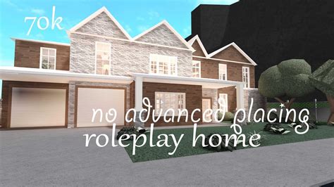 bloxburg   advanced placing roleplay home youtube