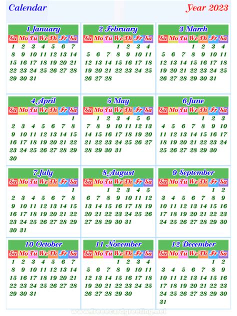 printable vertical monthly calendar   calendar printable