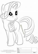 Coloring Pony Rarity Little Pages Cartoon Library Clipart sketch template