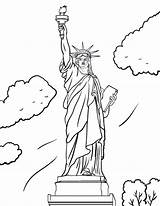 Coloring Pages Sculpture Getcolorings Liberty Statue sketch template