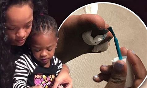 rihanna teaches niece majesty how to give herself a manicure in instagram video daily mail online