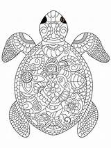 Coloring Pages Turtle Zentangle Adults Adult Printable Color Bright Teens Colors Favorite Choose sketch template