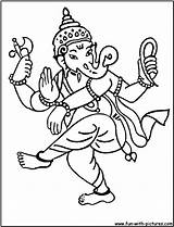 Coloring Pages Hindu Dancing sketch template