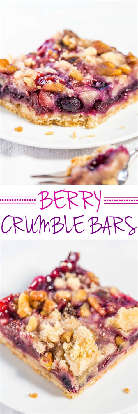 berry crumble bars averie cooks