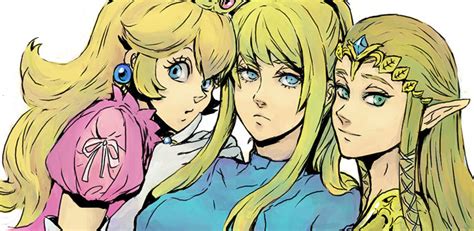 Princess Zelda Samus Aran And Princess Peach The Legend