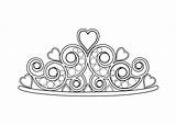 Coloring Pages Girls Crown Printable Tiara Kids Diadem Colouring Flower Color Kitty Hello Drawing Print Puppy Beautiful 4kids Cartoon Disney sketch template