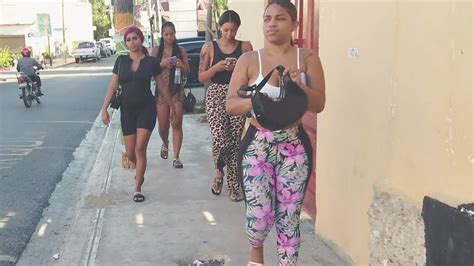 🇩🇴 Hispanic Women Walking In The Most Popular Street Of Sosua Dominican