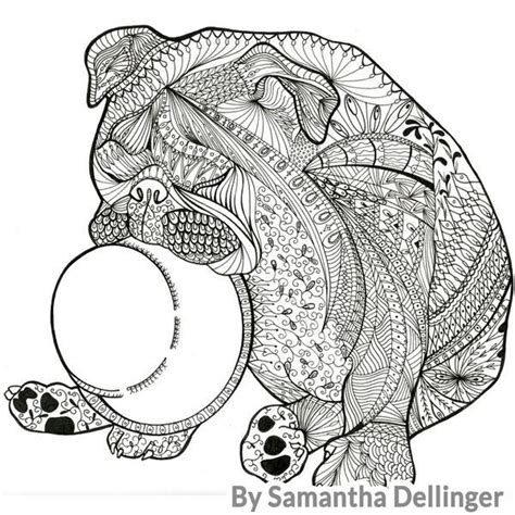 bulldogsmoosher  twitter zentangle animals coloring pages