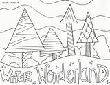 Coloring Winter Wonderland Pages Christmas Doodle Printable Alley Print Color Doodles Getcolorings Getdrawings Choose Board sketch template