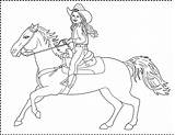 Coloring Cowgirl Pages Getcolorings sketch template