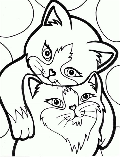 kitty cat  loved   coloring page kids play color