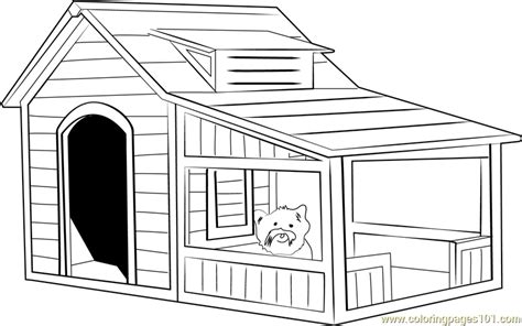 extra large dog house coloring page  dog house coloring pages