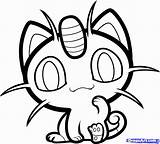 Pokemon Coloring Pages Meowth Chibi Drawing Printable Draw Cute Colorear Step Para Dibujos Baby Print Jolteon Kawaii 1109 Pagers Imprimir sketch template